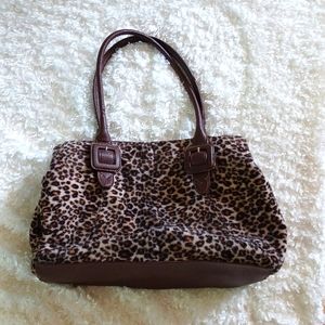Liz Claiborne soft leopard print Tote